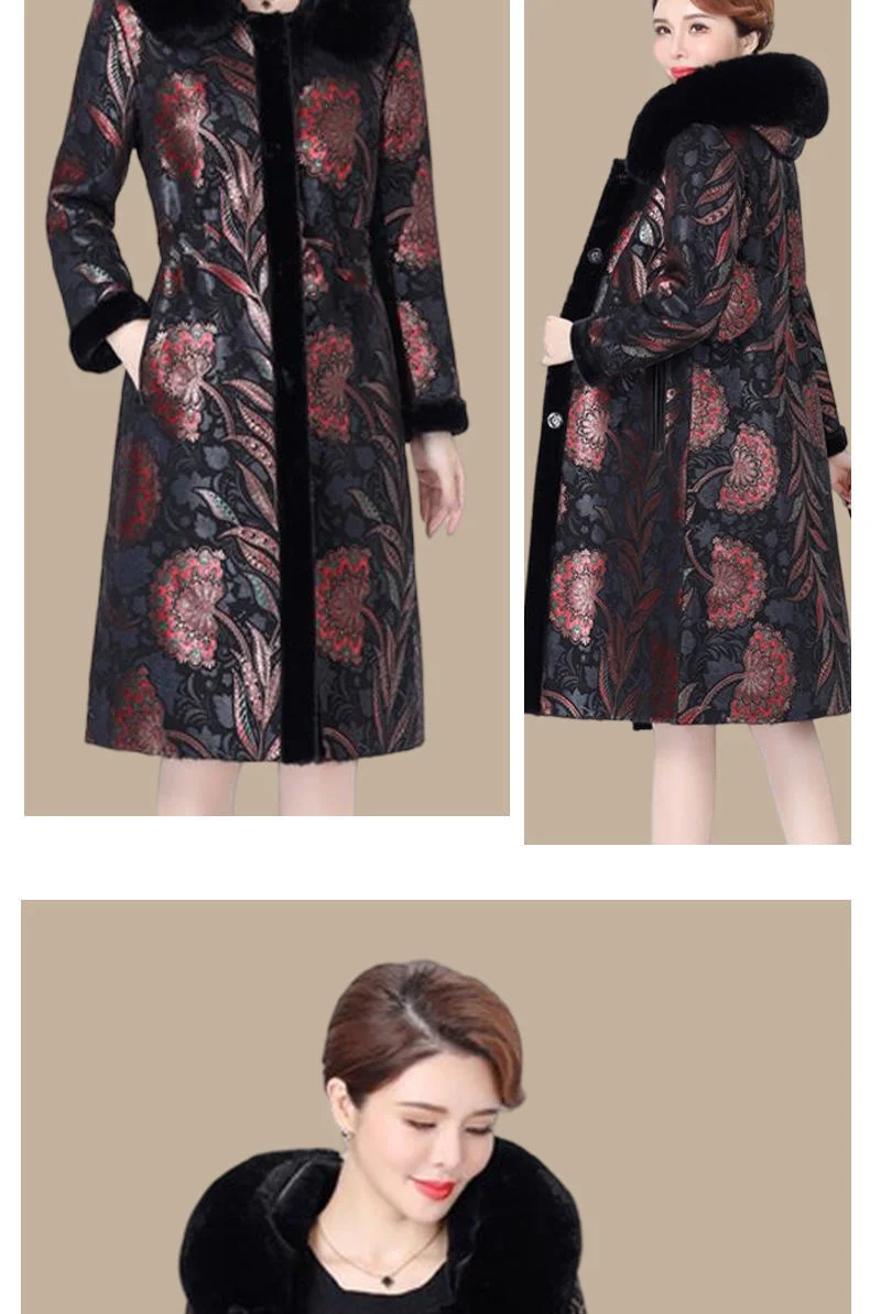 Fur Coat For Women Wearing Both Sides and Fur Integrated Coat 2026 New Loose Mother's Clothing Thickened and Warm Long Coat For