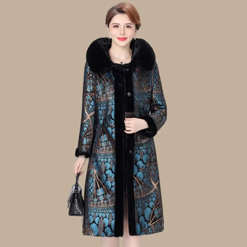 Fur Coat For Women Wearing Both Sides and Fur Integrated Coat 2026 New Loose Mother's Clothing Thickened and Warm Long Coat For