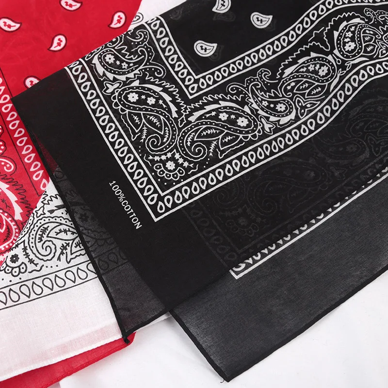New Cotton Cashew Flowers Hip Hop Printed Bandana Men Hijabs for Women Headbands Band Wrist Wraps Scarves Hair Accessories Gift