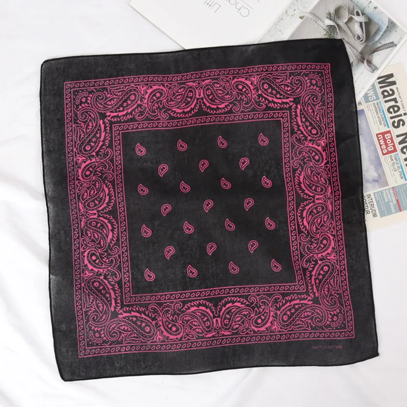 New Cotton Cashew Flowers Hip Hop Printed Bandana Men Hijabs for Women Headbands Band Wrist Wraps Scarves Hair Accessories Gift