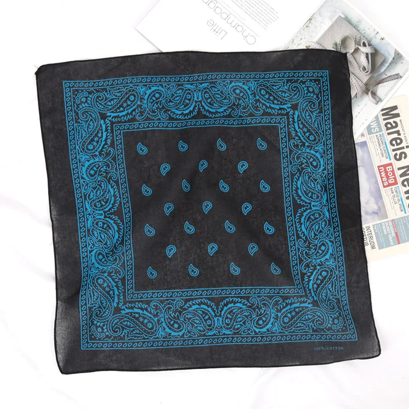 New Cotton Cashew Flowers Hip Hop Printed Bandana Men Hijabs for Women Headbands Band Wrist Wraps Scarves Hair Accessories Gift