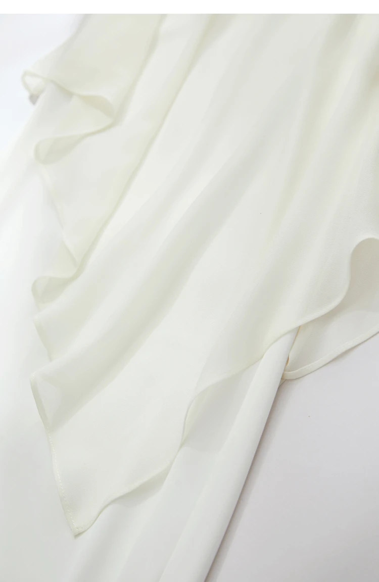 Amii Minimalism 2026 Women Dresses Summer New Vacation Style V-neck Spliced Chiffon Female Sleeveless Loose Dress 12452102