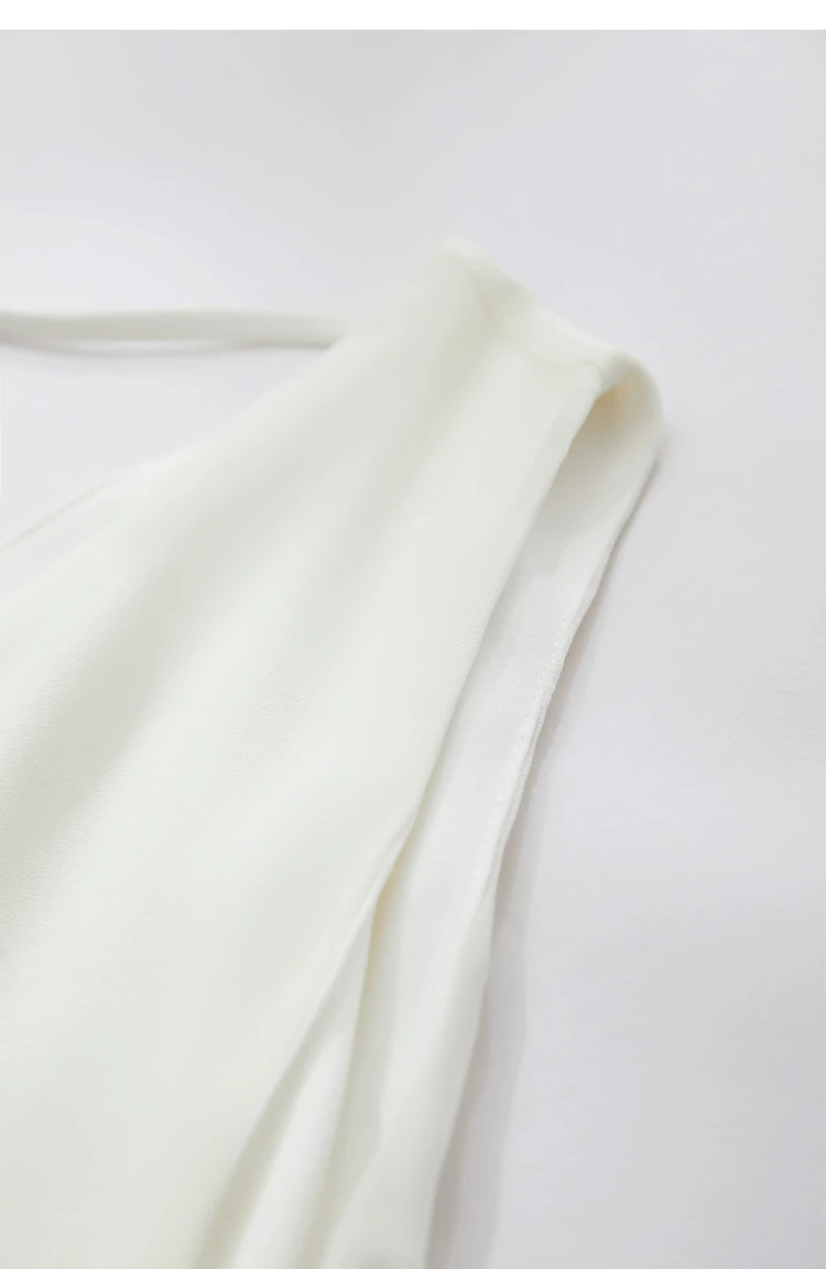 Amii Minimalism 2026 Women Dresses Summer New Vacation Style V-neck Spliced Chiffon Female Sleeveless Loose Dress 12452102