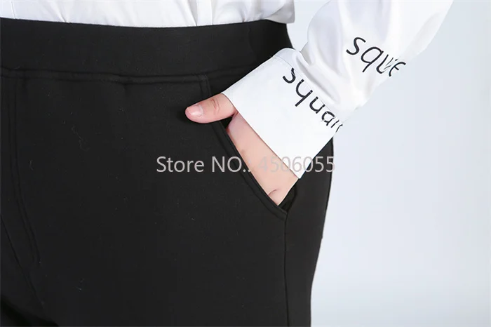 Winter Formal Pants Elegant Women Warm Fleece Plus Size 9XL 6XL 5XL Girls High Waisted Straight Trousers Office Business Clothes