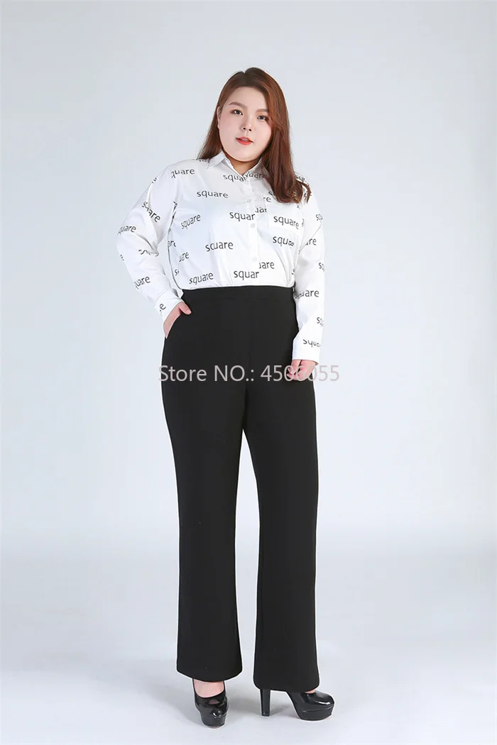 Winter Formal Pants Elegant Women Warm Fleece Plus Size 9XL 6XL 5XL Girls High Waisted Straight Trousers Office Business Clothes