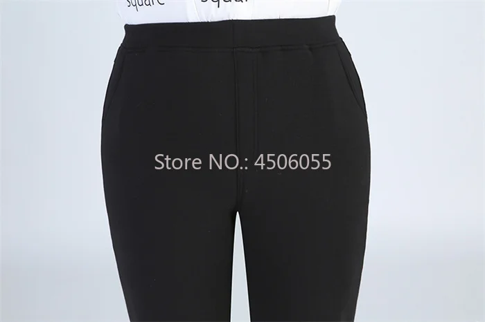 Winter Formal Pants Elegant Women Warm Fleece Plus Size 9XL 6XL 5XL Girls High Waisted Straight Trousers Office Business Clothes