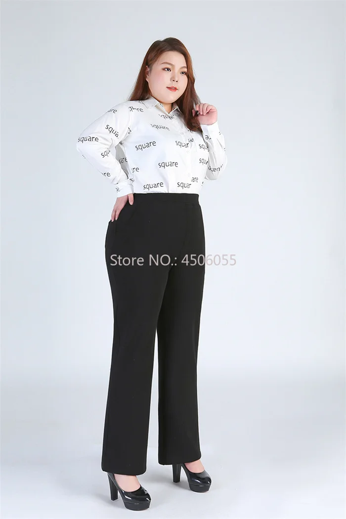 Winter Formal Pants Elegant Women Warm Fleece Plus Size 9XL 6XL 5XL Girls High Waisted Straight Trousers Office Business Clothes