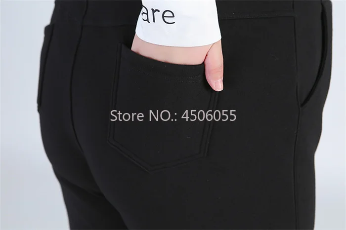 Winter Formal Pants Elegant Women Warm Fleece Plus Size 9XL 6XL 5XL Girls High Waisted Straight Trousers Office Business Clothes