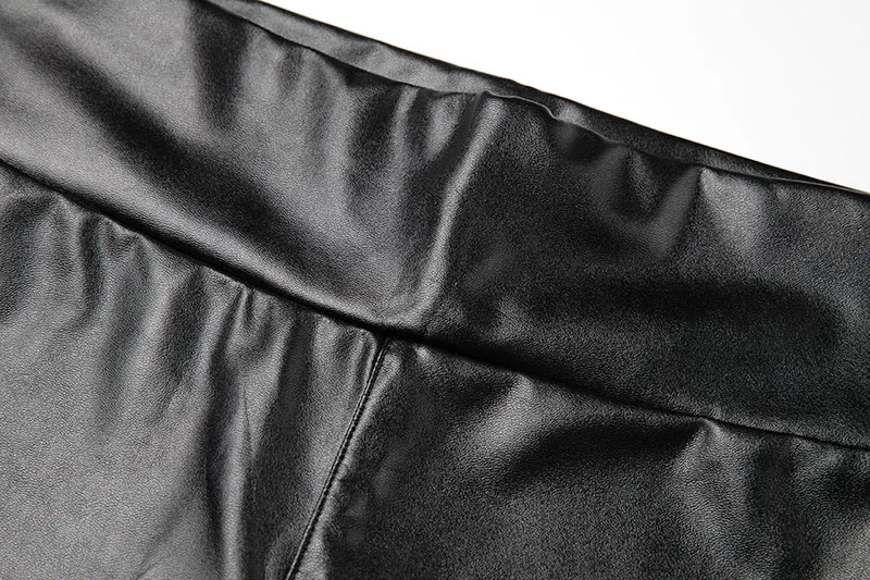 High Waist Faux Leather Leggings Women Thick Non See-through PU Leggings Sexy Hip Push Up Slim Pants Fitness Panties Butt Lifter