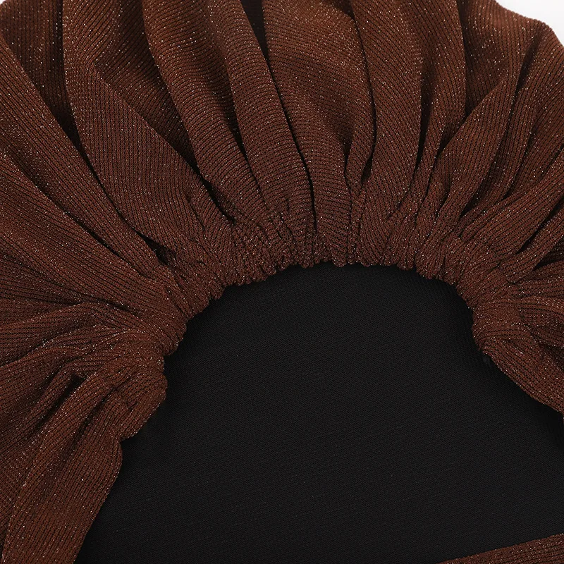 Summer Diamonds Turban Caps for Women Elastic Wrap Head Bonnet Muslim Hijab Turbans Female Headscarf Hat Chemo Headwear