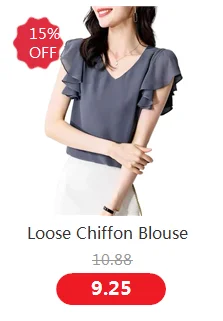 Office Lady Summer Blouse Women Chiffon Work Slim Shirts O-Neck Short Sleeve Tops Shirt Two Layer Ruffles Blusas Plus Size Tops