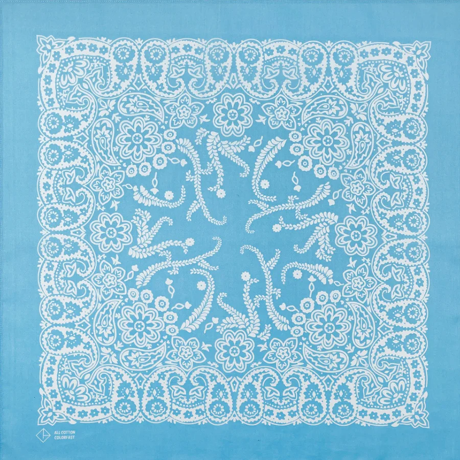 New Design High Quality Hip Hop Amoeba Cashew Cotton Square Bandana Scarf Headband Black Paisley Gifts For Men/Boys/Girls