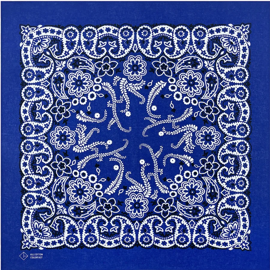 New Design High Quality Hip Hop Amoeba Cashew Cotton Square Bandana Scarf Headband Black Paisley Gifts For Men/Boys/Girls