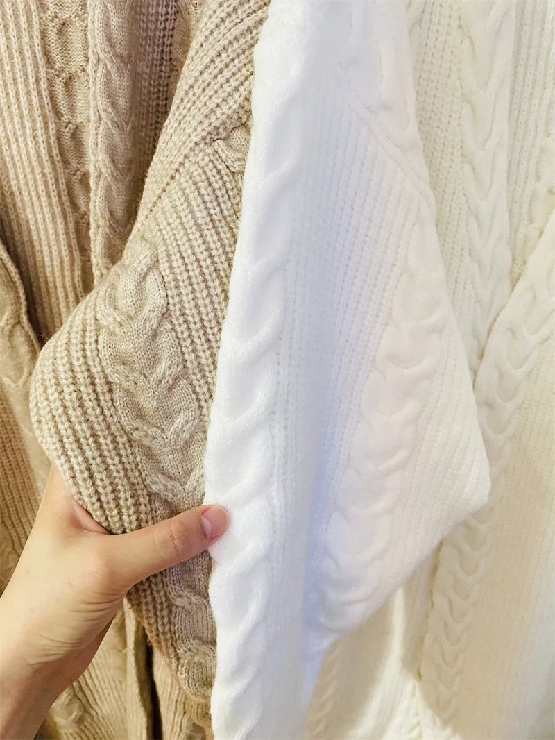 LMQ NEW Women Korean Casual Long Sweater Cardigan Soft Comfortable Solid Free Size Loose Long Sleeve Female Bat Sleeve Knitted