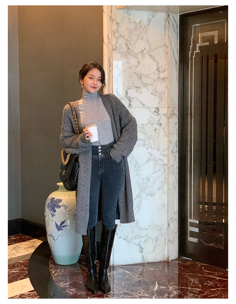LMQ NEW Women Korean Casual Long Sweater Cardigan Soft Comfortable Solid Free Size Loose Long Sleeve Female Bat Sleeve Knitted