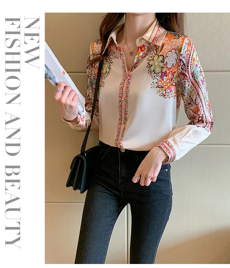 2025 Spring ladies shirts New elegant Women Blouses Long Sleeve Button-Down Tops blusa mujer