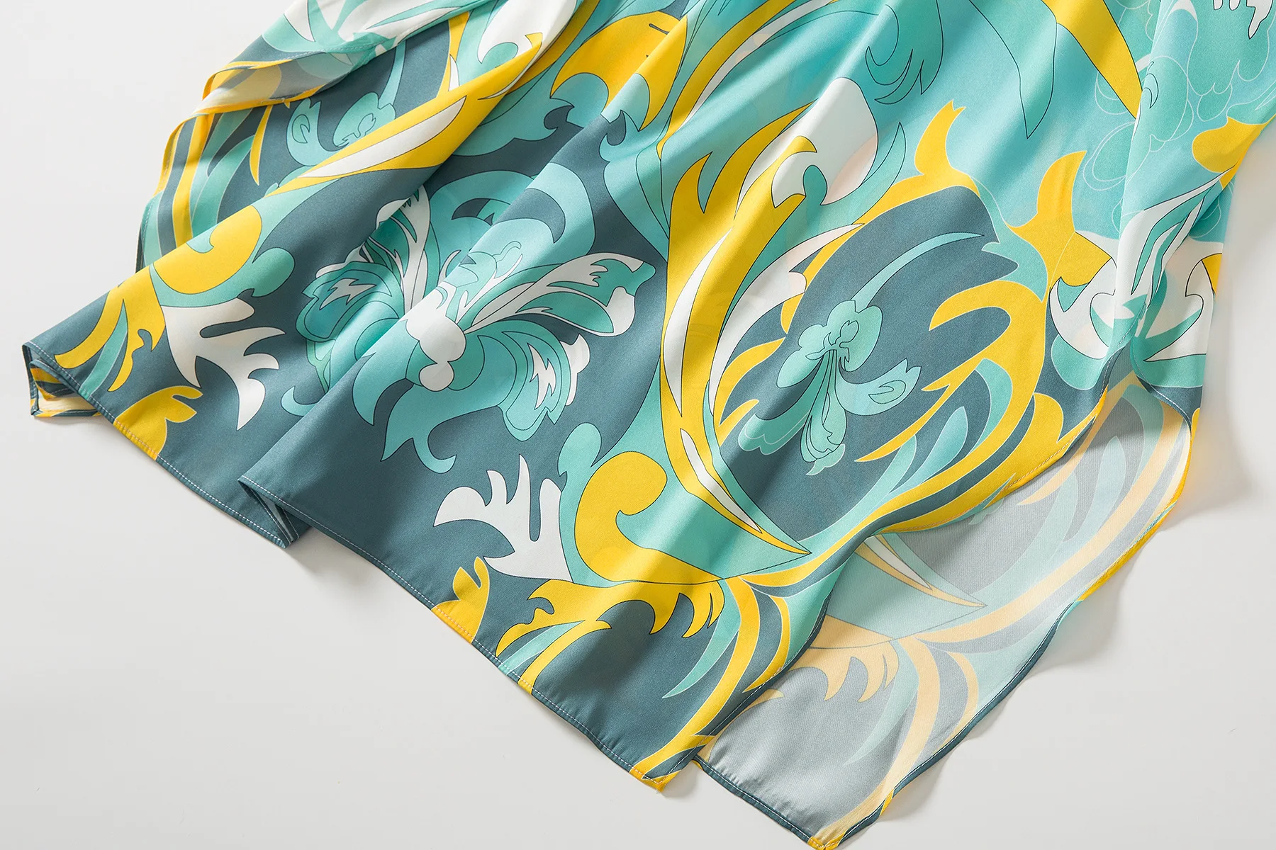 Luxury Designer Women's Silk Kaftan Dress Oversize Long Maxi Printed Evening Gown, Runway Fashion High Quality Beach Party