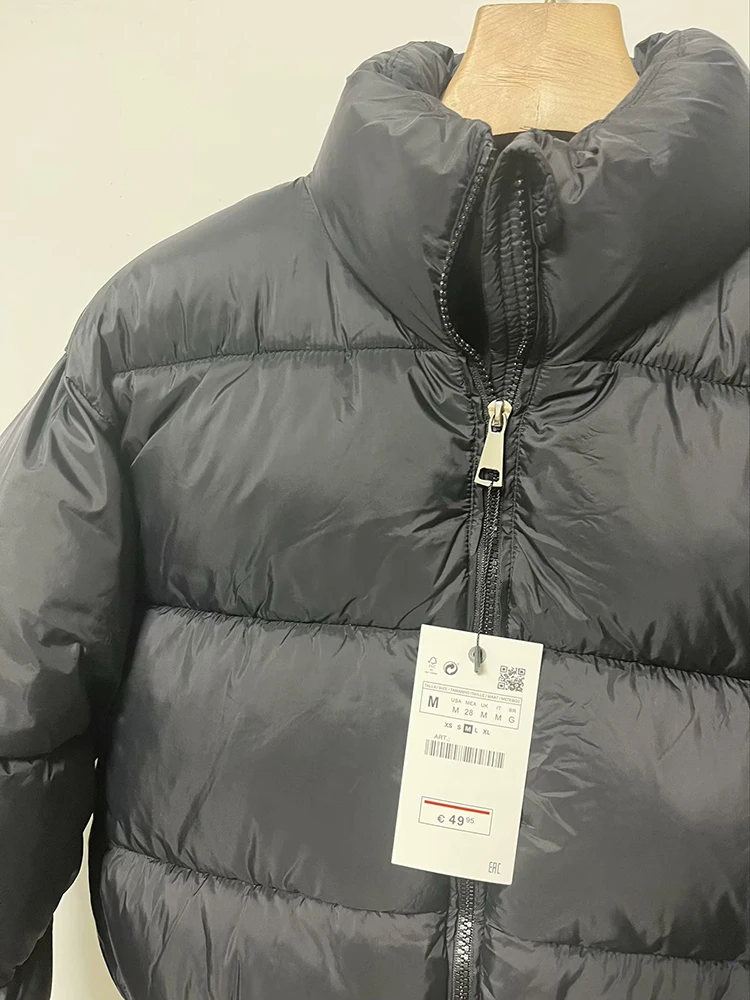 Vintage Women Brown Warm Puffer Jackets 2023 Winter Fashion Ladies Elegant Short Parka Casual Female Chic Green Outerwear