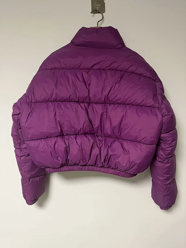 Vintage Women Brown Warm Puffer Jackets 2023 Winter Fashion Ladies Elegant Short Parka Casual Female Chic Green Outerwear