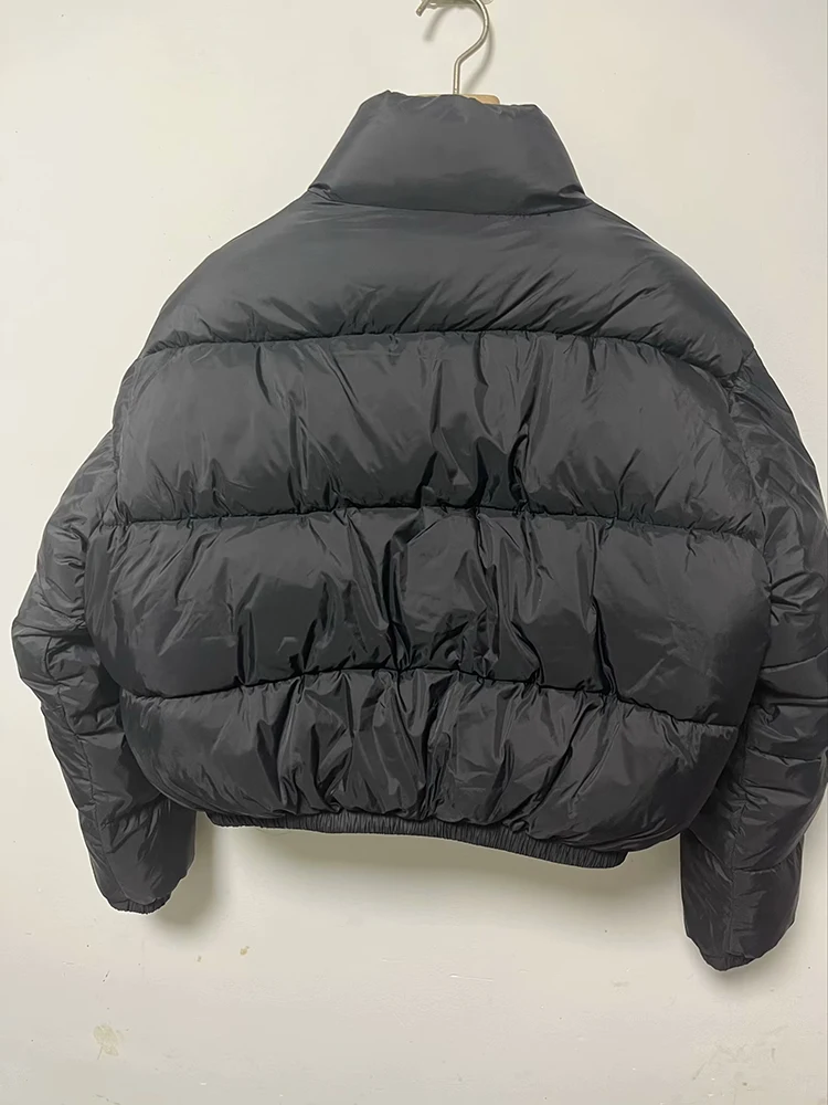 Vintage Women Brown Warm Puffer Jackets 2023 Winter Fashion Ladies Elegant Short Parka Casual Female Chic Green Outerwear