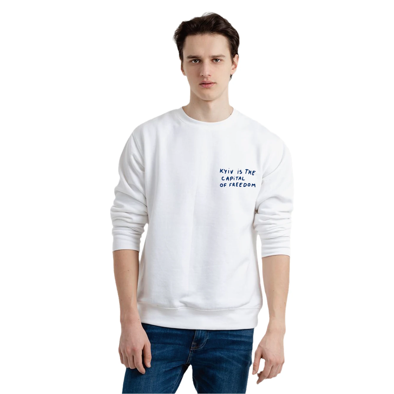Summer Simple Fashion Printing T-Shirt With Kyiv Is The CAPiTAL of Freedom Women's Summer Boutique Cotton Shirt Drop Sleeve Tee