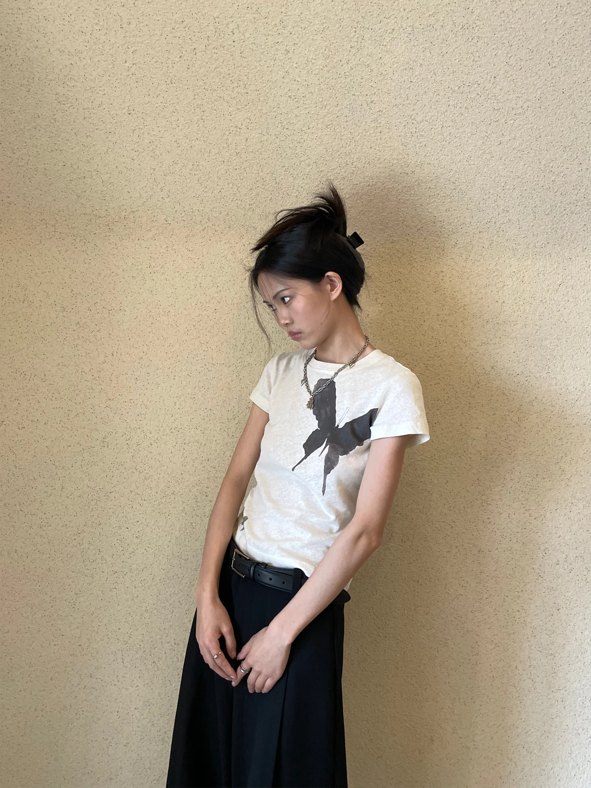 Karrram Grunge Butterfly Print T-shirts Vintage Gothic Short Sleeve Tshirt Korean Fashion Fairycore Tops Harajuku Japanese 90s