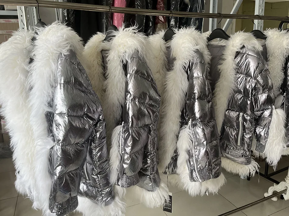 Maomaokong 2026 Women Winter Natural Real Fur Collar Thick White Duck Down Jacket Luxury Female Clothes Outerwear Puffer Coat