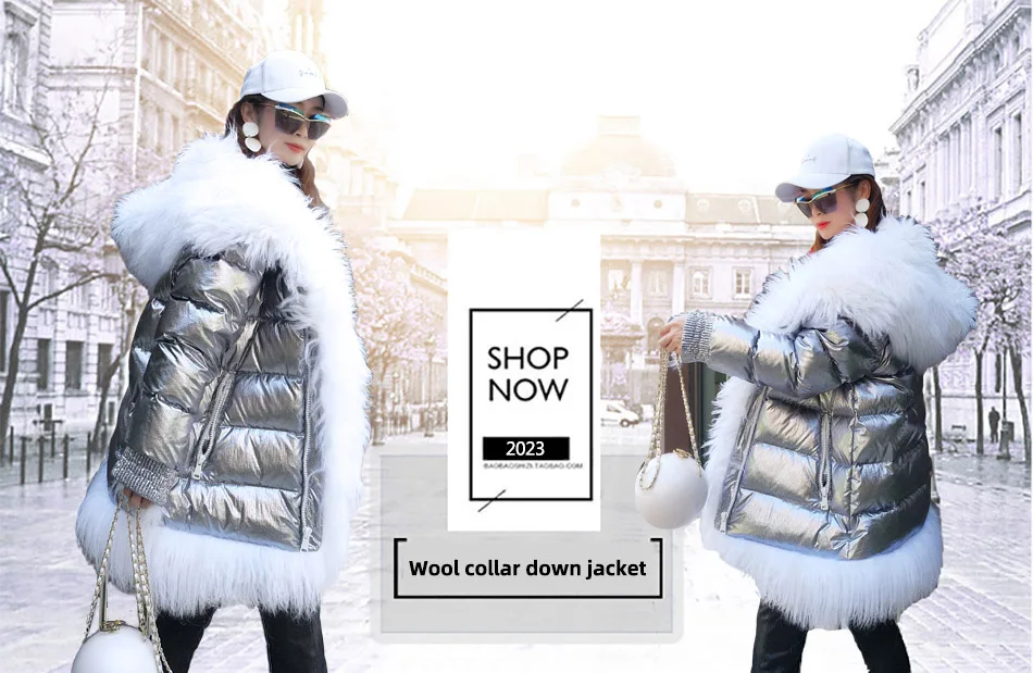 Maomaokong 2026 Women Winter Natural Real Fur Collar Thick White Duck Down Jacket Luxury Female Clothes Outerwear Puffer Coat