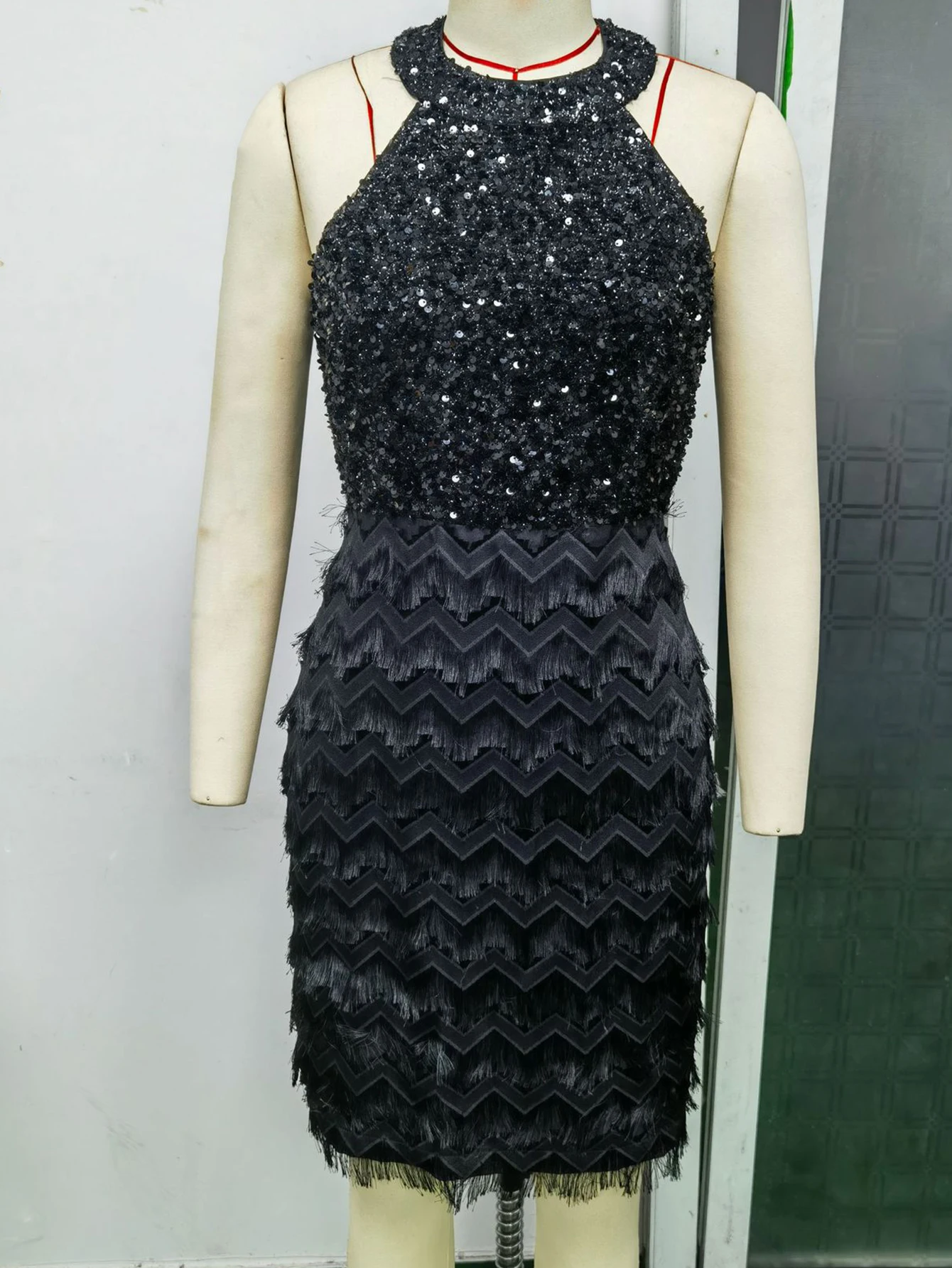 Sexy vintage Sequin mini Summer Dress Women 2026 Elegant Prom Evening Party Dresses Backless Tassel Shiny Bodycon Dress Vestidos