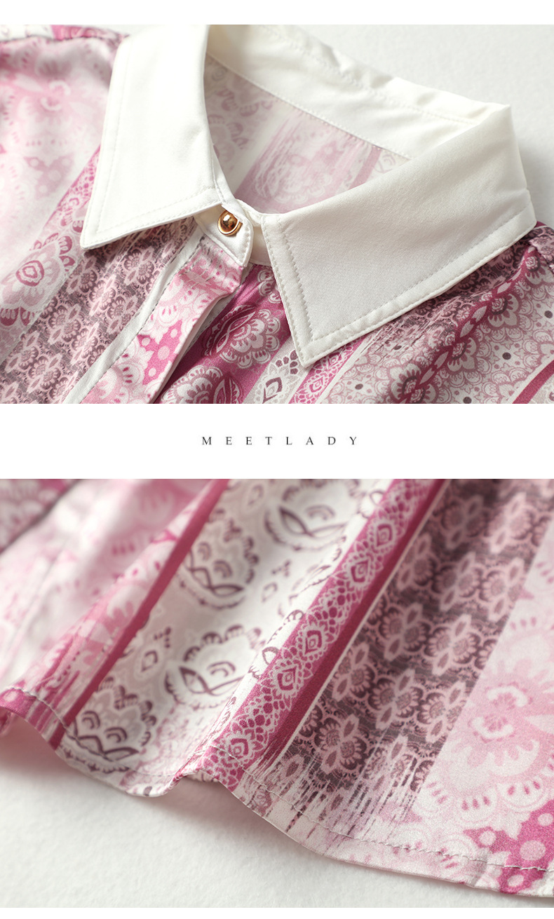 2024 Autumn Women Tops Office Lady Real Mulberry Silk Shirt Women's Long Sleeve Silk Blouse Loose Casual Elegant Shirts Zm3342