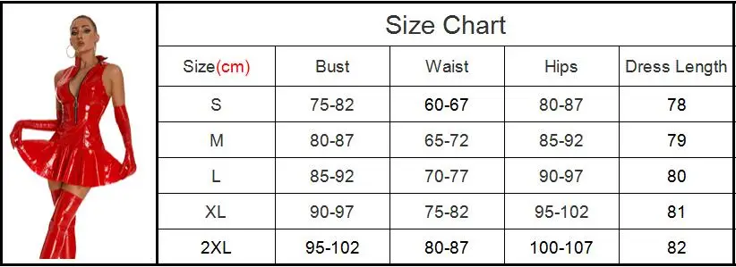 3PCS Women Sexy Glossy Leather Sheath Dress Lady Erotic Shaping Pleated Short Dress Zipper Porn Breast Exposing Latex Mini Skirt