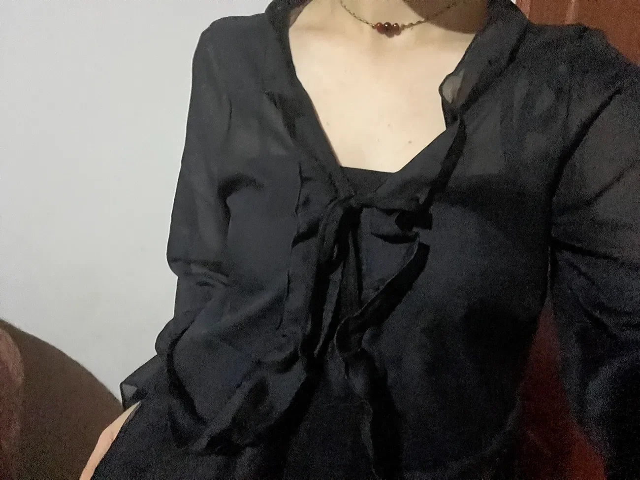 2025 Flounce Chiffon Sunscreen Shirt Women Summer Ice Silk Solid Thin Sweet Ruched Flare Sleeve V-neck Cardigans Female