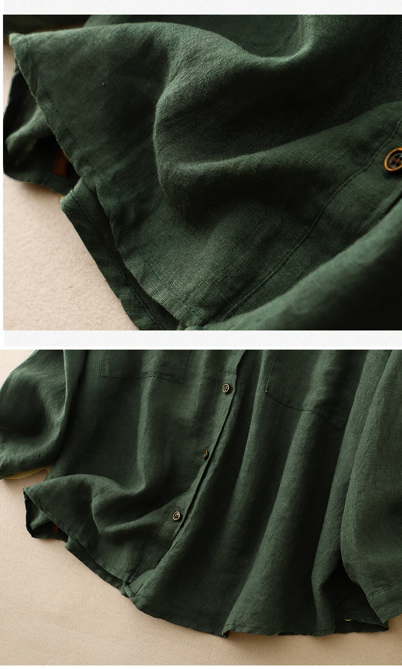 Women Long Sleeve Casual Shirt New Arrival 2023 Autumn Vintage Style Solid Color All-match Loose Female Cotton Tops Shirts B2936