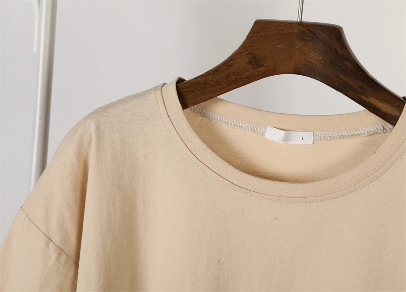 Hirsionsan 100% Cotton T Shirt Women 2024 Summer New Oversized Solid Tees Casual Basic Loose Tshirt Chic O Neck Female Tops