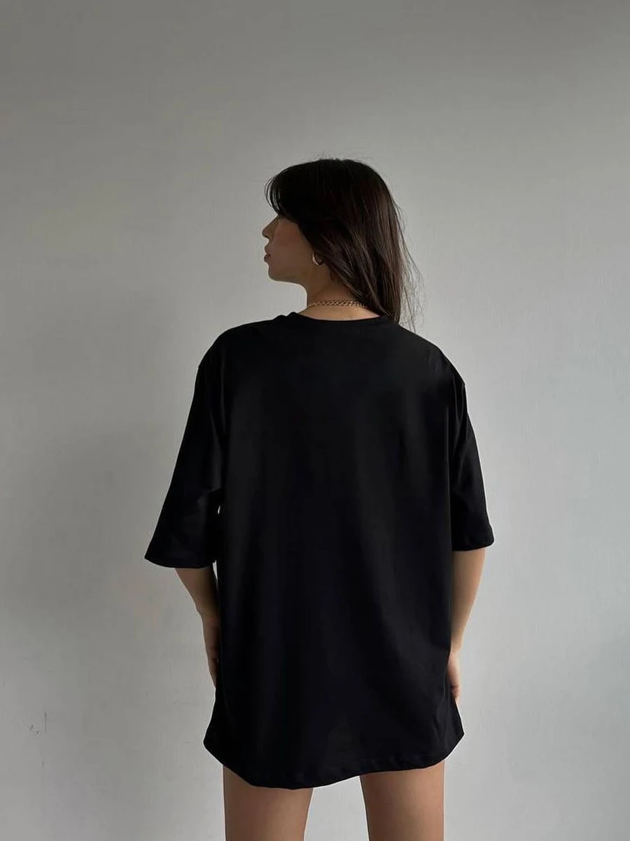 Hirsionsan 100% Cotton T Shirt Women 2024 Summer New Oversized Solid Tees Casual Basic Loose Tshirt Chic O Neck Female Tops