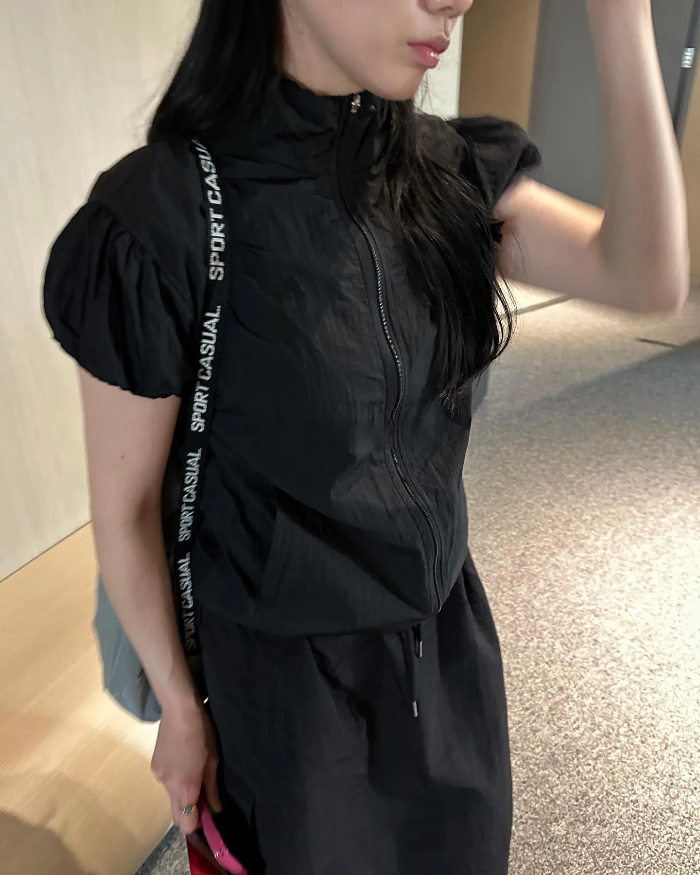 Karrram Japanese Y2k Cargo T-shirt Korean Popular Short Sleeve Zipper Tops Vintage 2000s Sun Protection Thin Jacket High Street