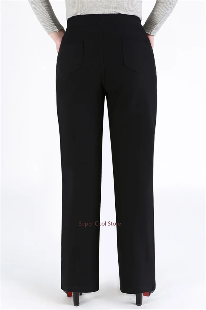 Woman Elegant Pants 140KG 5XL 7XL 8XL 9XL Plus Size Lady Straight Business Trousers Black Girl Stretched Office Formal Clothing