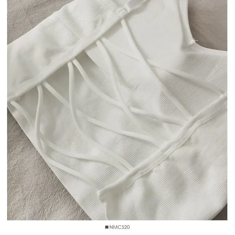 Womens Tops Sexy Tank Top Women Built in Bra Solid Color Camis for Women Crop Top Off Shoulder Sleeveless Camisole 2024 New