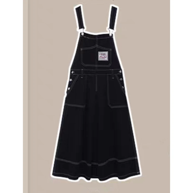 New Women Spring Autumn Cartoon Knit Tops Denim Sleeveless Dress 1 or 2 Piece Set Lady Casual Sweater Overalls Dresses Suit 2024