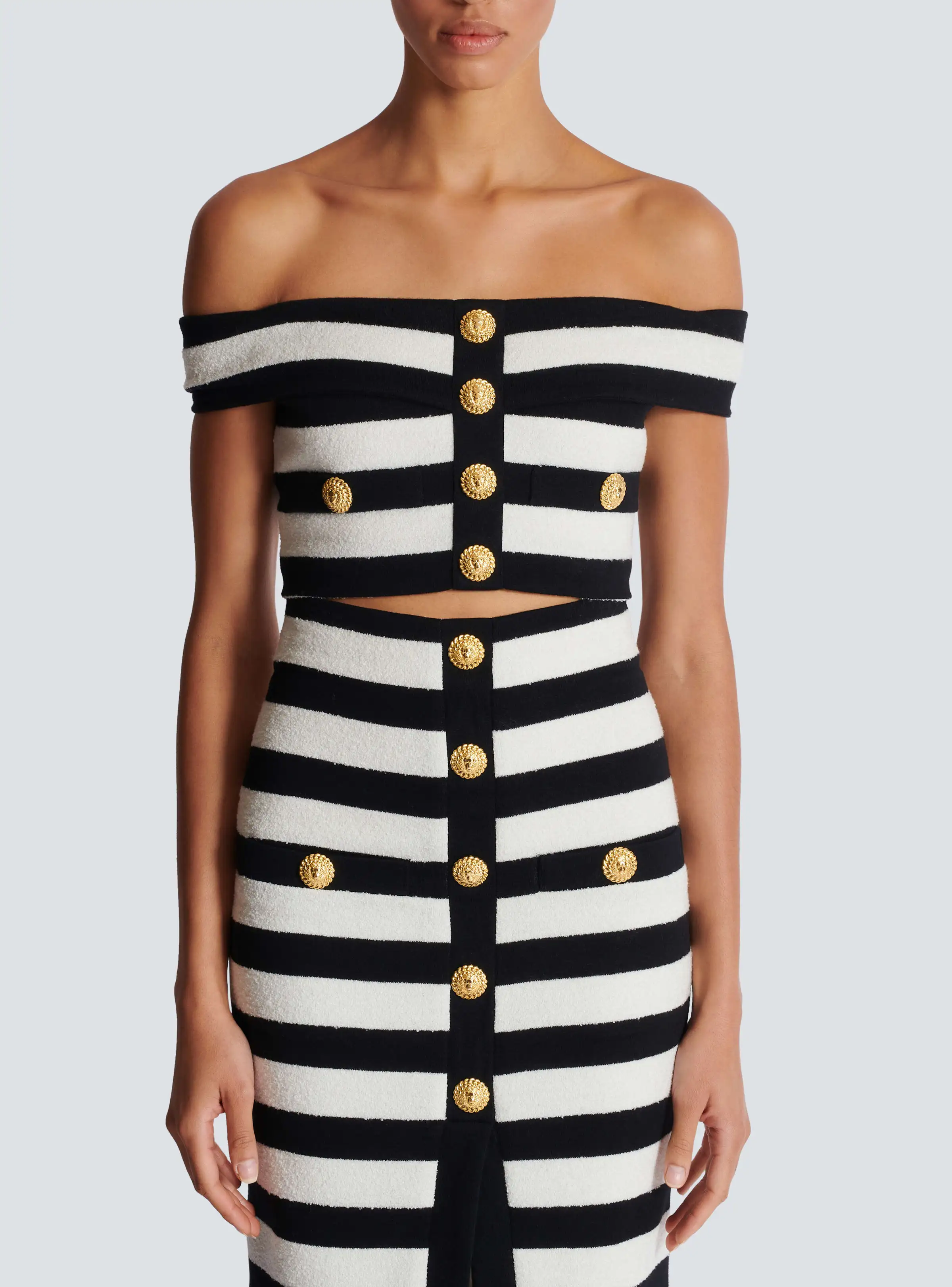 2024 New Women Sexy Slash Neck Striped 2 Pieces Bodycon Bandage Mid-calf Dress Fashion Celebrate Office Lady Elegant Wear