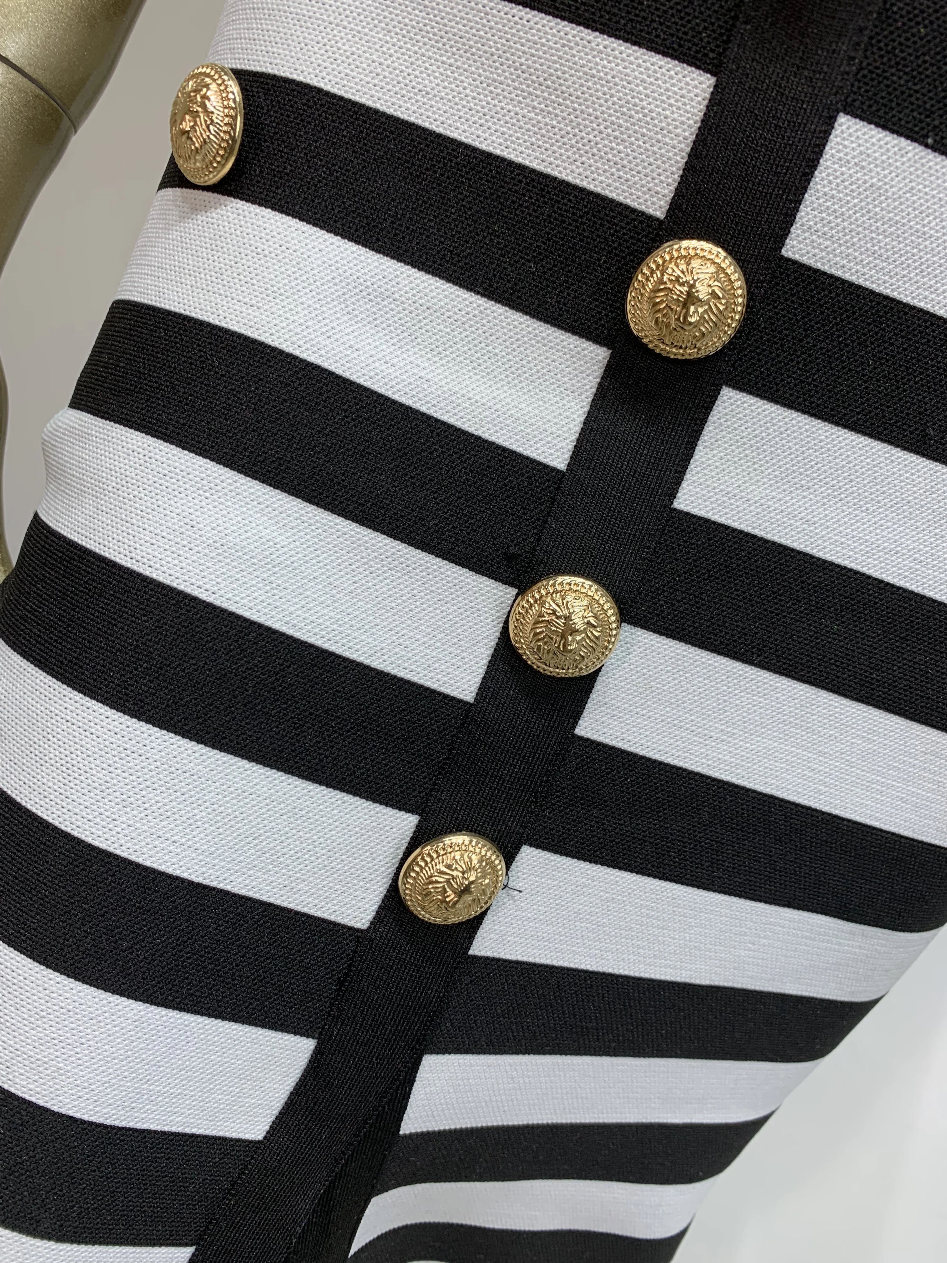2024 New Women Sexy Slash Neck Striped 2 Pieces Bodycon Bandage Mid-calf Dress Fashion Celebrate Office Lady Elegant Wear