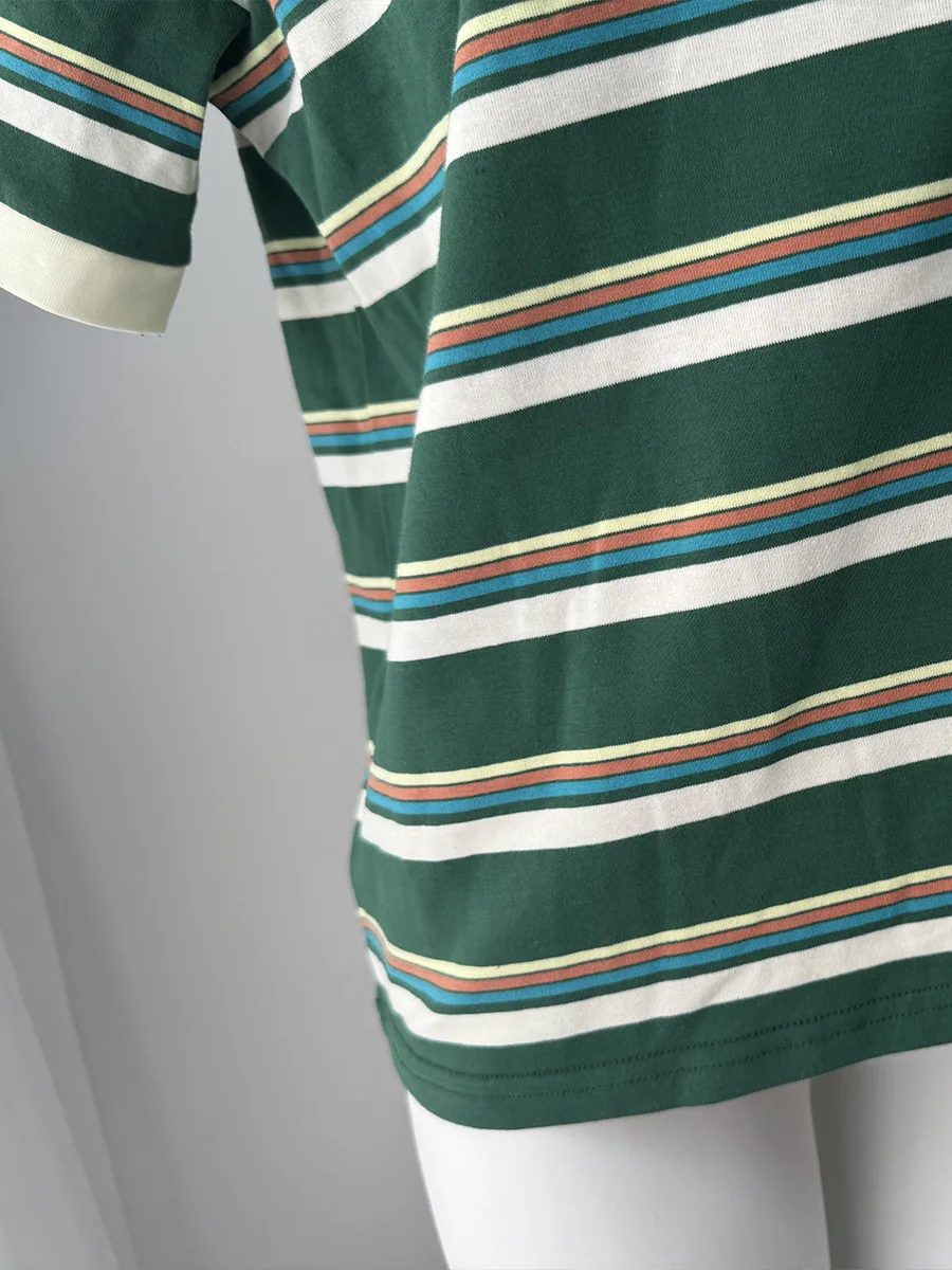 Hirsionsan Polo Neck T Shirt Women Soft Chic Tees 95% Cotton Jumper Clothes Loose Casual Pullover 2025 Summer New Crop Tops