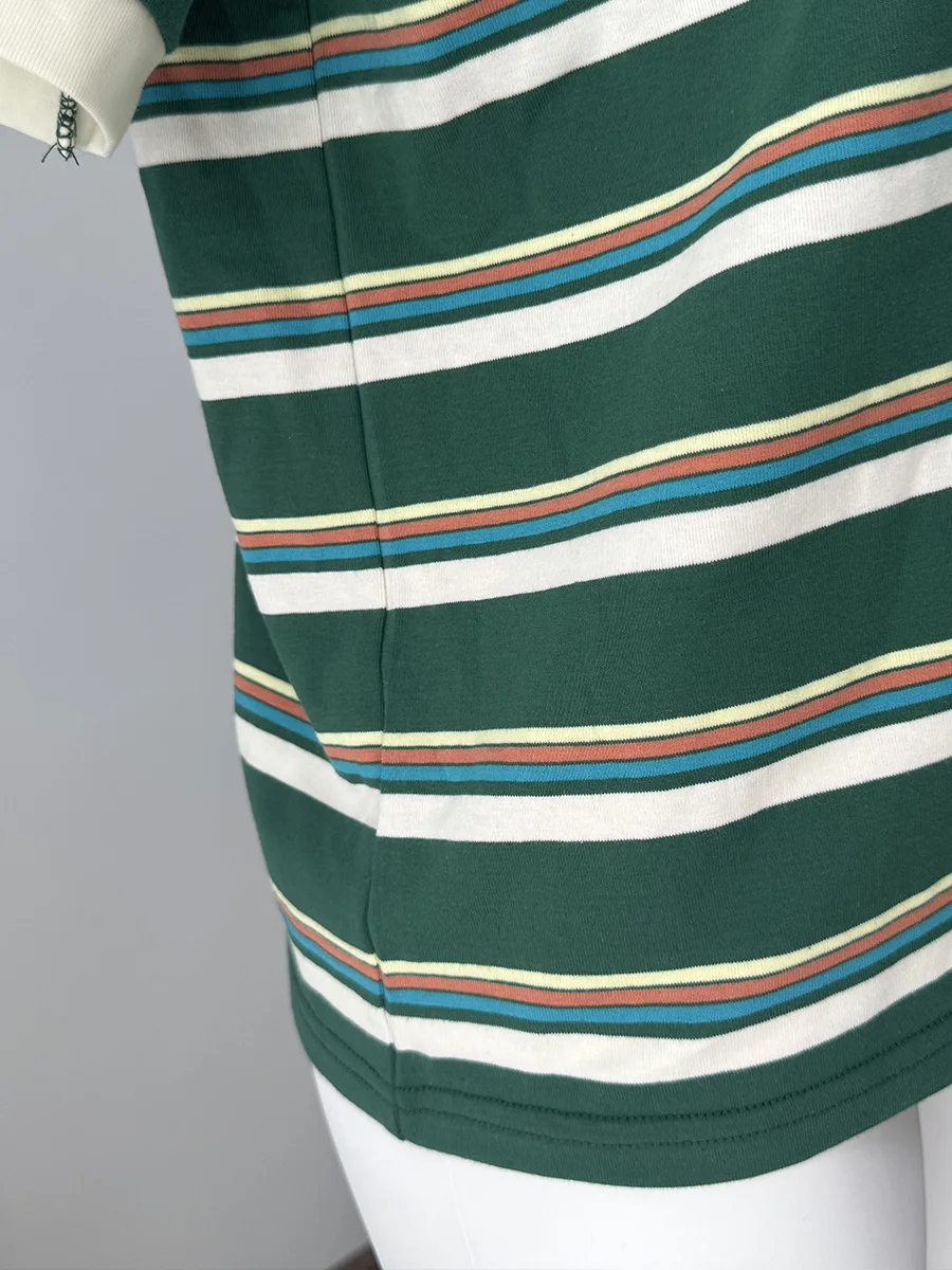 Hirsionsan Polo Neck T Shirt Women Soft Chic Tees 95% Cotton Jumper Clothes Loose Casual Pullover 2025 Summer New Crop Tops