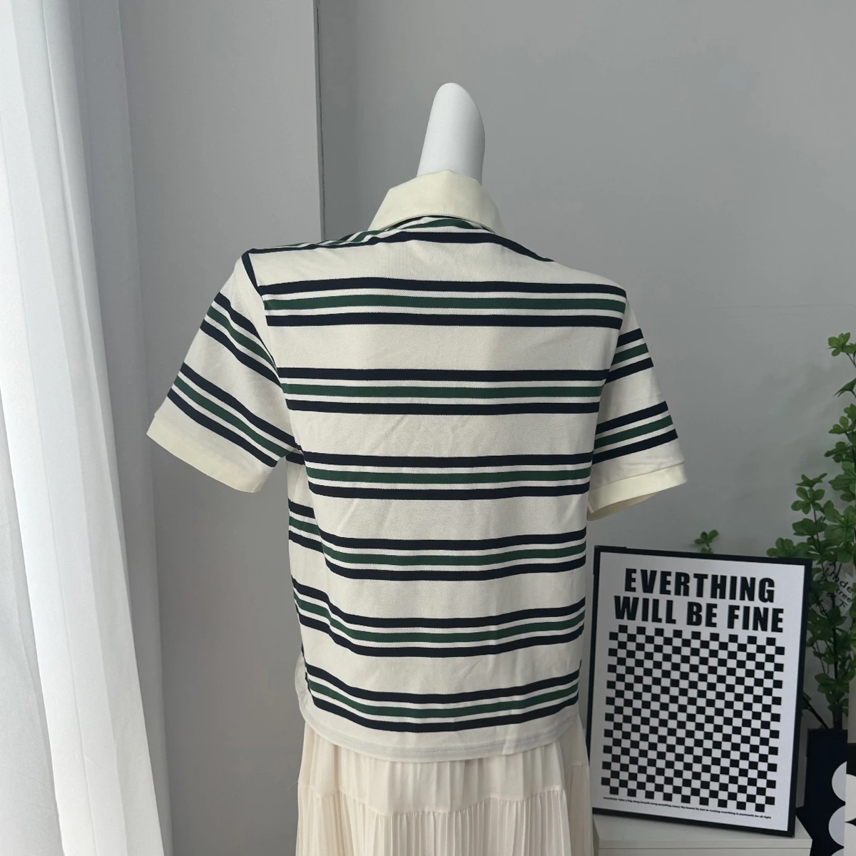 Hirsionsan Polo Neck T Shirt Women Soft Chic Tees 95% Cotton Jumper Clothes Loose Casual Pullover 2025 Summer New Crop Tops
