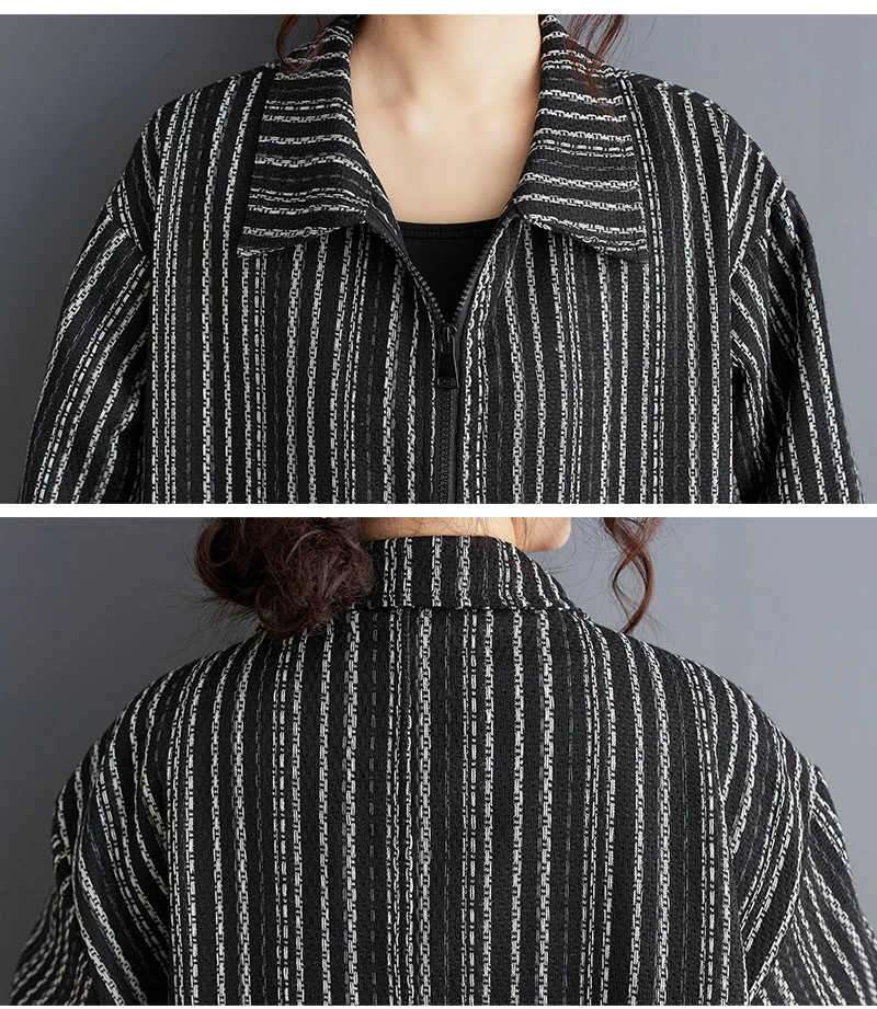 2026 Spring Autumn Oversized Vintage Stripe Long Trench Coat For Women Patchwork Floral Casual Loose Vintage Outerwear Cardigan