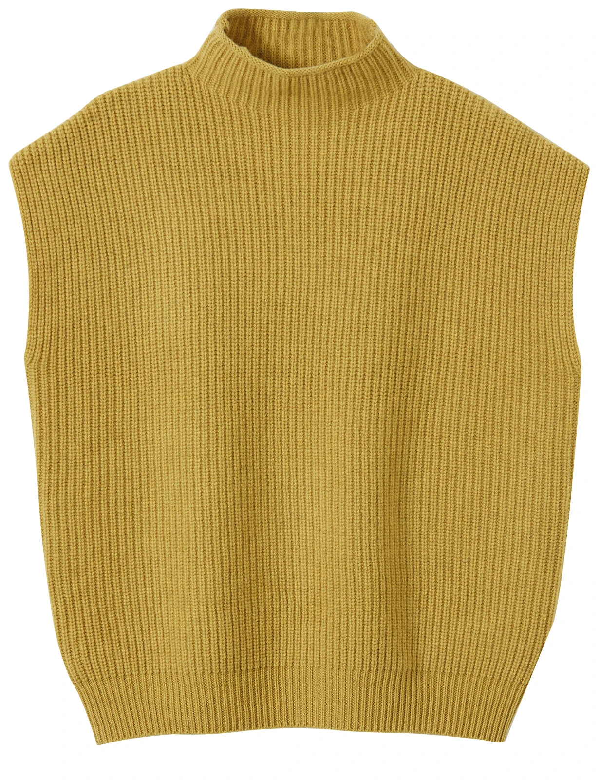 LONGMING Women's Vest Sweater 100% Merino Wool Sweater Vest Mockneck Fall Winter Warm Sleeveless Knitted Pullover Vest Classical