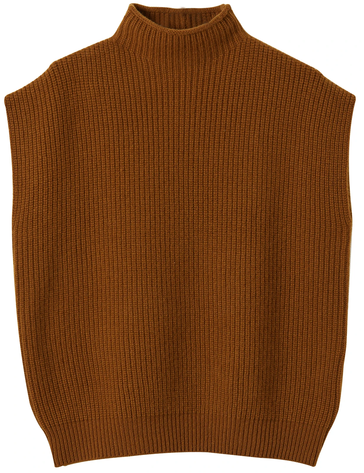 LONGMING Women's Vest Sweater 100% Merino Wool Sweater Vest Mockneck Fall Winter Warm Sleeveless Knitted Pullover Vest Classical