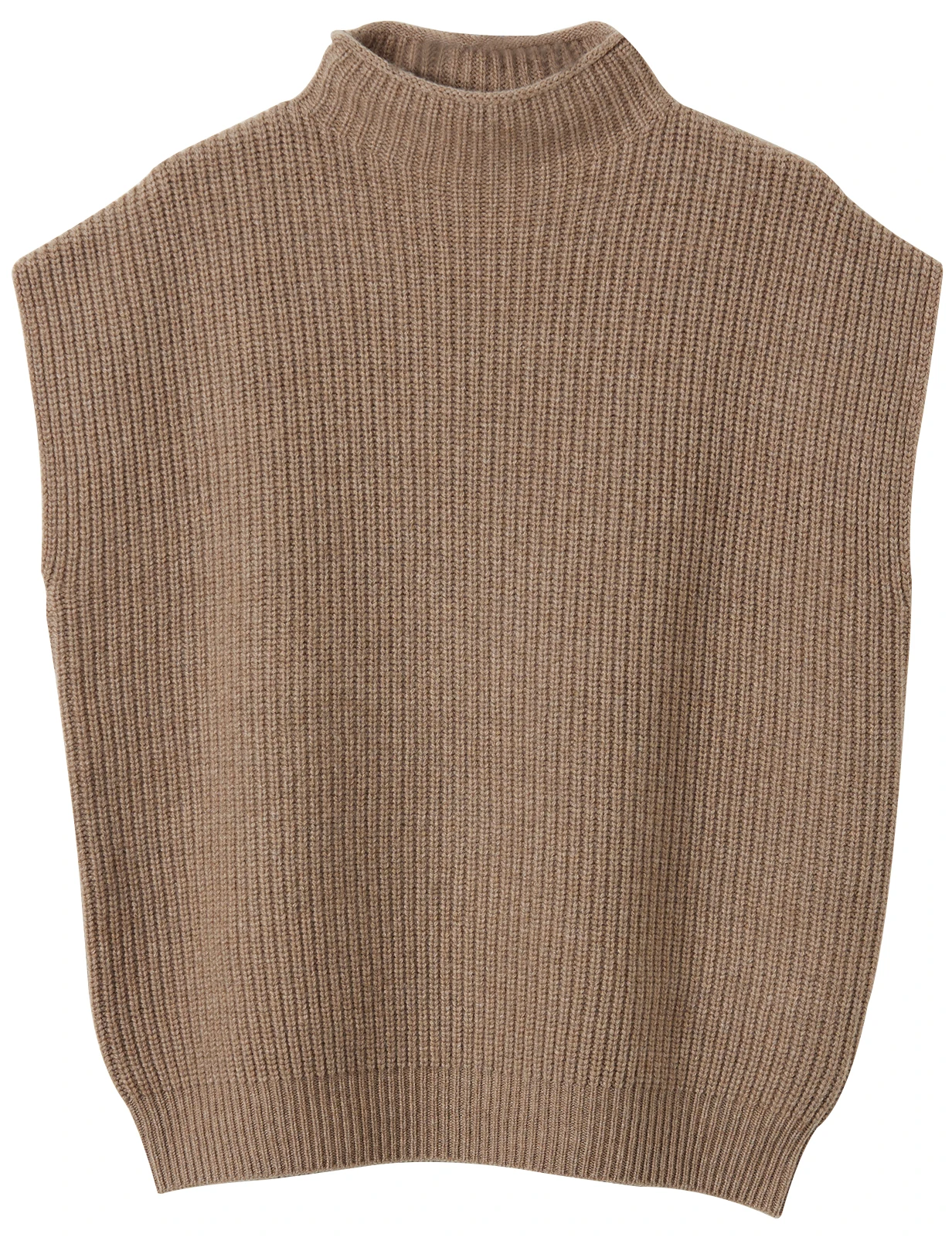 LONGMING Women's Vest Sweater 100% Merino Wool Sweater Vest Mockneck Fall Winter Warm Sleeveless Knitted Pullover Vest Classical
