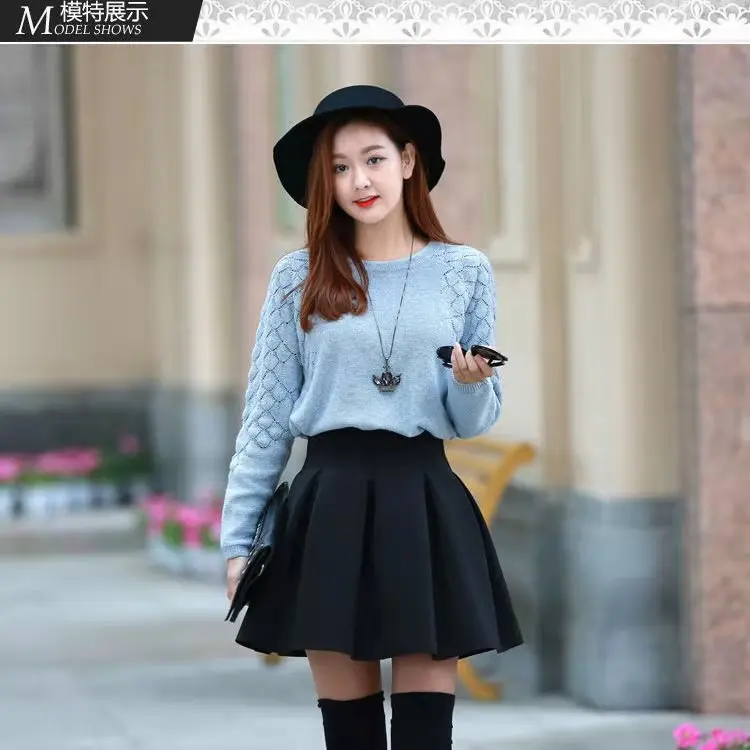 Japanese Dark Woolen Skirt Women Gothic Punk High Wasit Pleated Skirt Jk Harajuku Streetwear Grunge Fashion Black Skirt Female