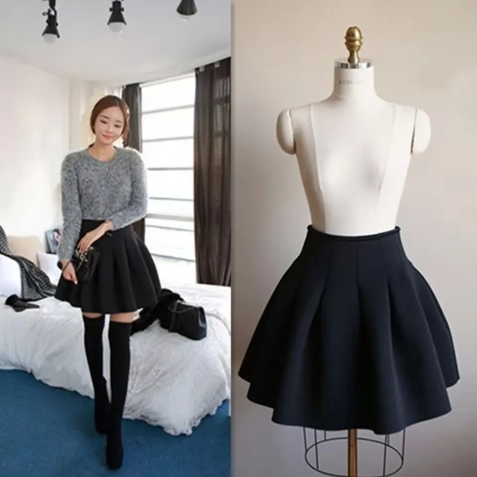 Japanese Dark Woolen Skirt Women Gothic Punk High Wasit Pleated Skirt Jk Harajuku Streetwear Grunge Fashion Black Skirt Female